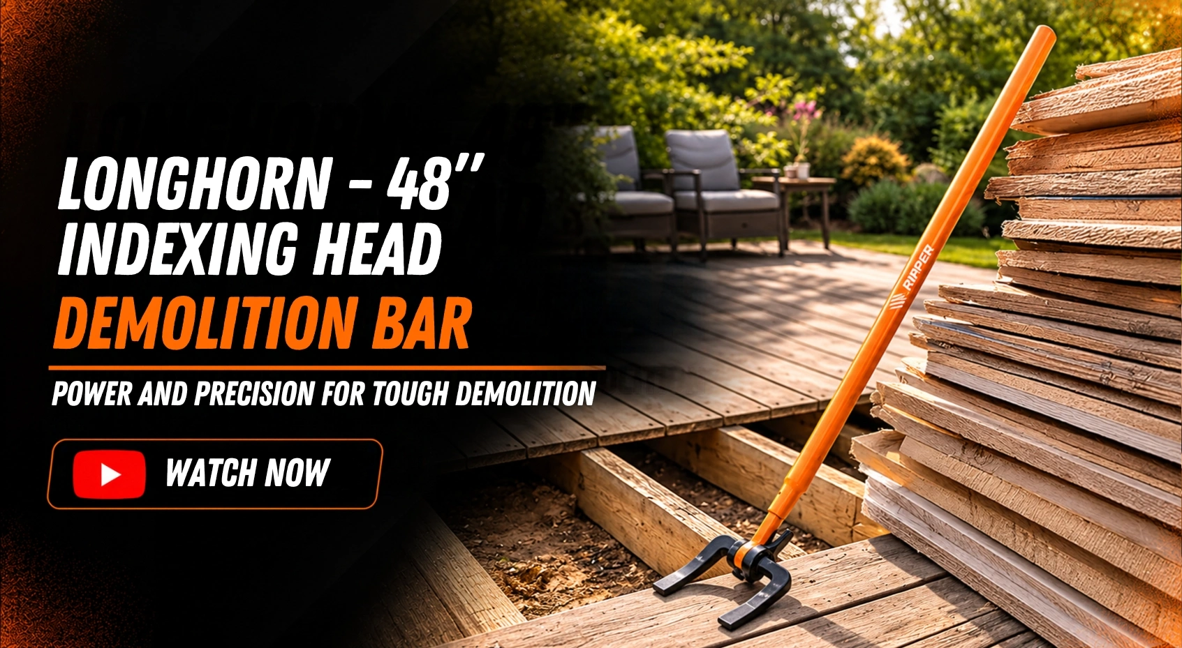 Longhorn - 48 Indexing Head Demolition Bar