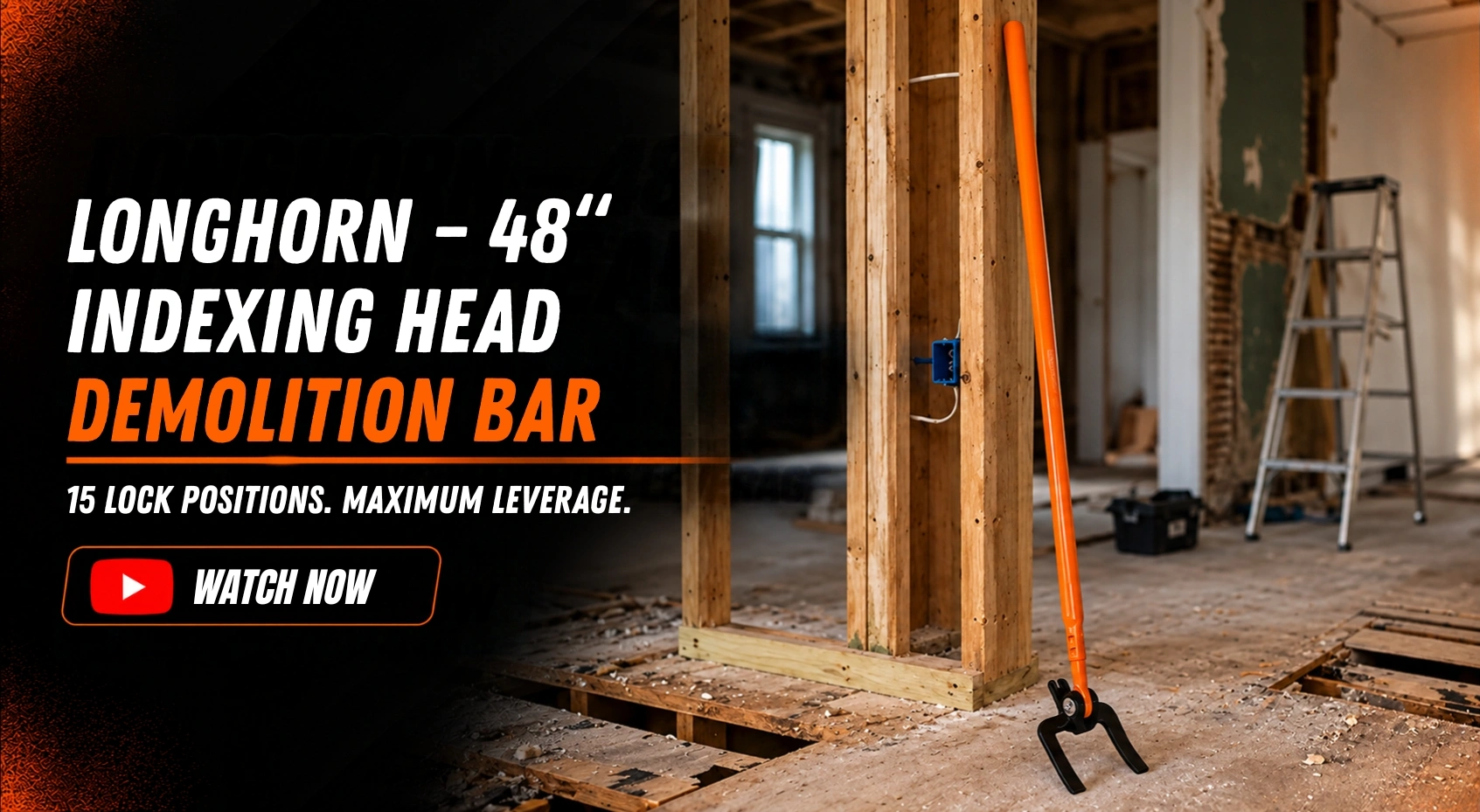 Longhorn - 48 Indexing Head Demolition Bar